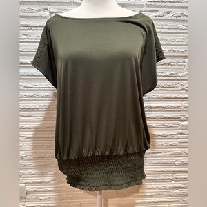 NWOT Michael Kors Olive Green Women's Top, Size L